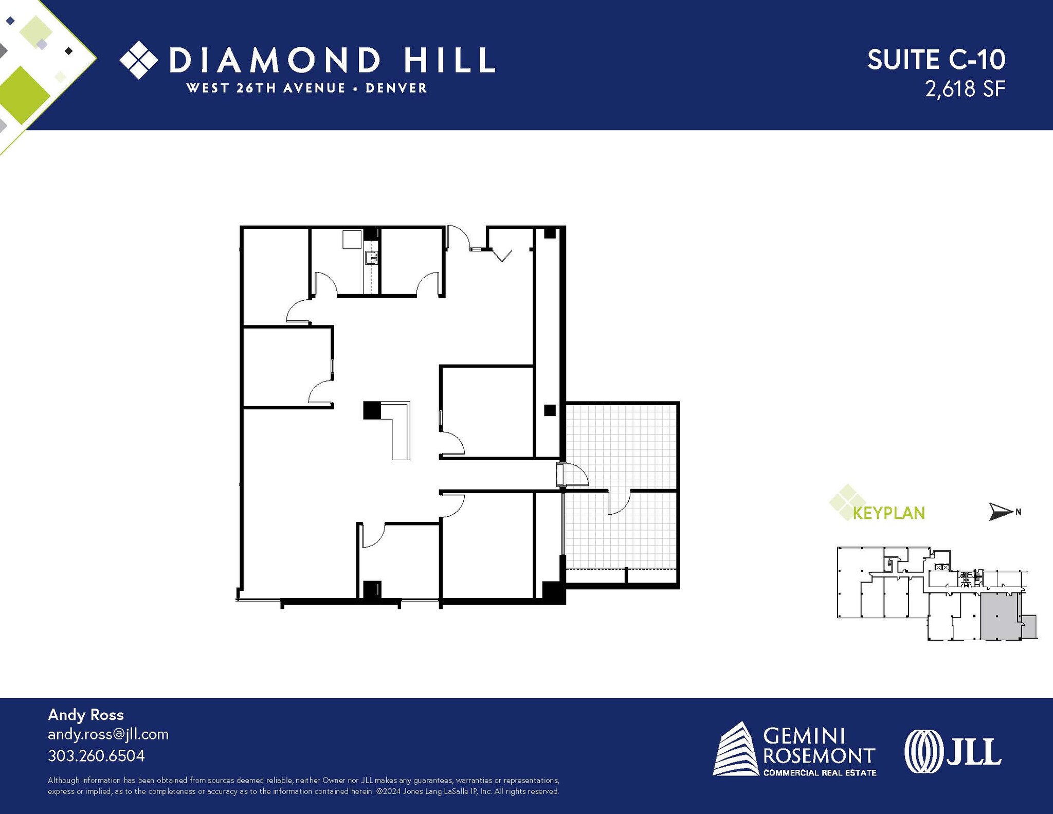 2490 W 26th Ave, Denver, CO à louer Plan d’étage– Image 1 sur 2
