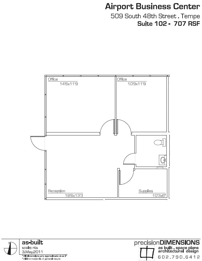637 S 48th St, Tempe, AZ à louer Plan d’étage– Image 1 sur 6