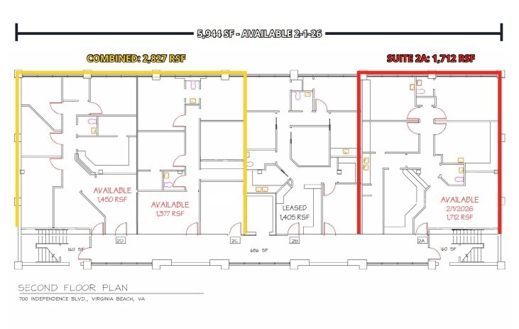 700 Independence Cir, Virginia Beach, VA à louer Plan d’étage– Image 1 sur 1