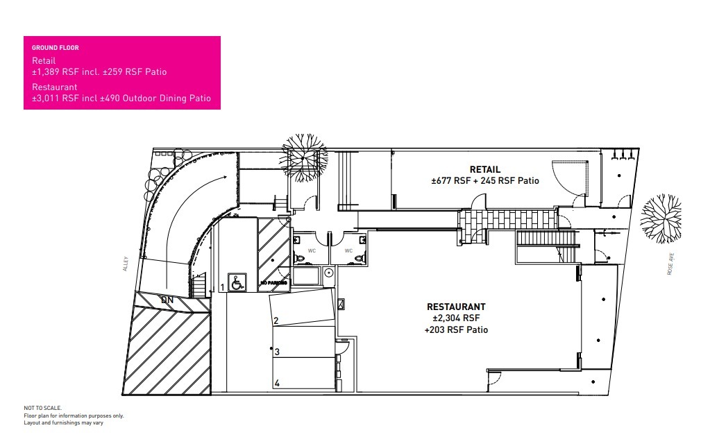 613 Rose Ave, Venice, CA à louer Plan d’étage– Image 1 sur 1