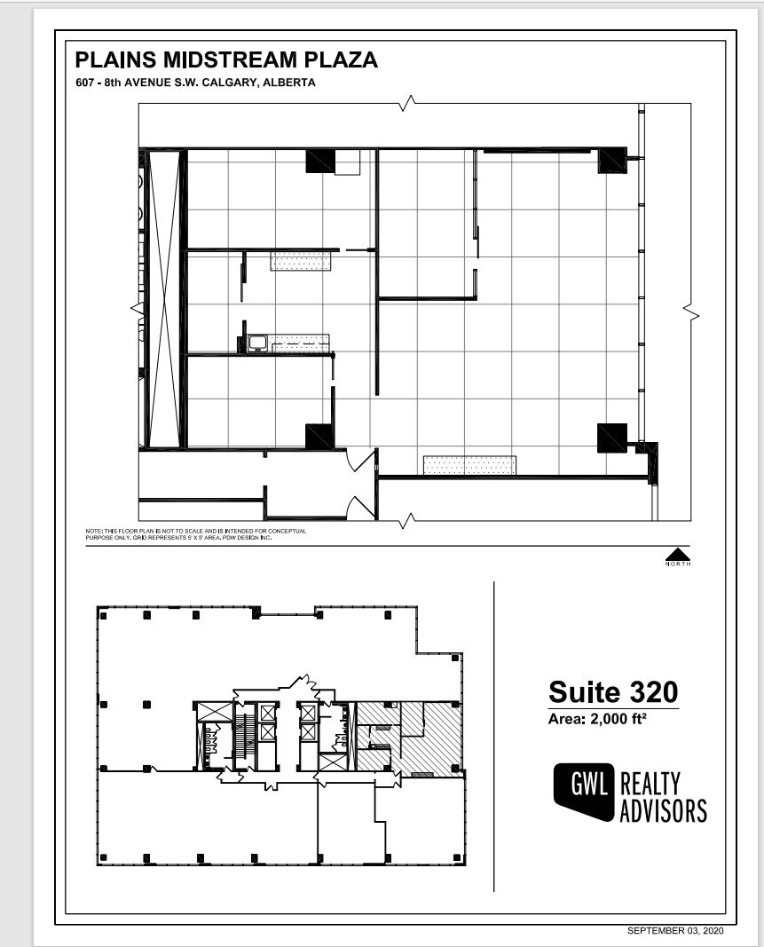 607 8th Ave SW, Calgary, AB à louer Plan d’étage– Image 1 sur 1