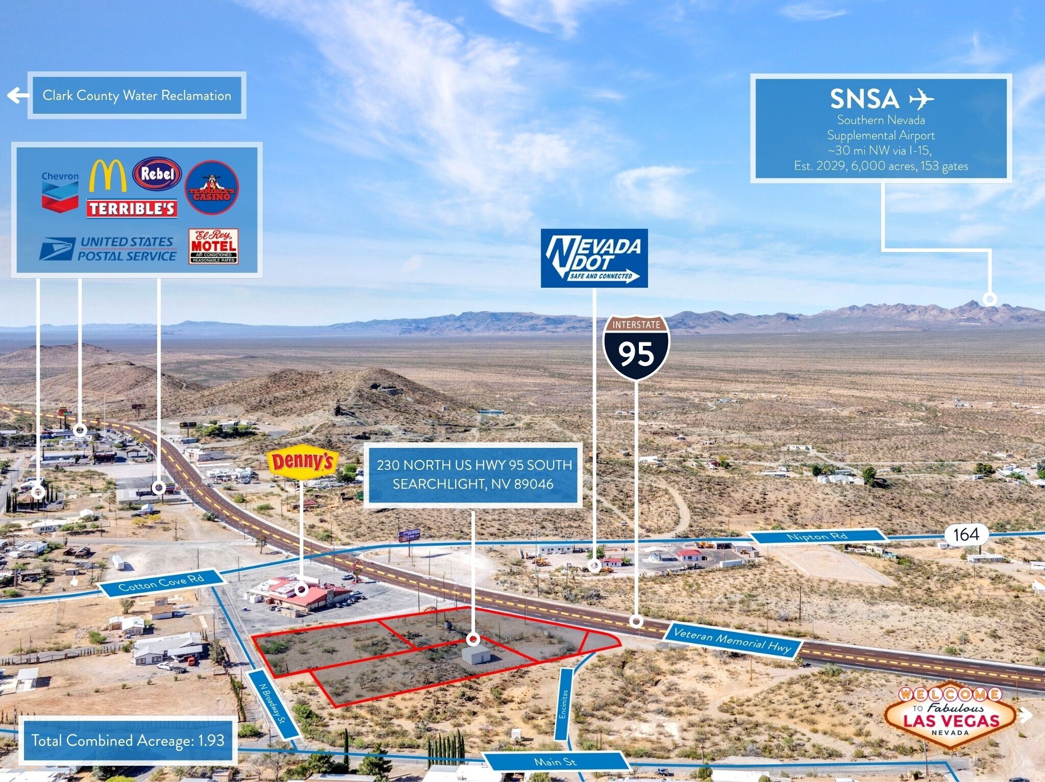 230 US 95 South hwy, Searchlight, NV à vendre Photo de l’immeuble– Image 1 sur 18