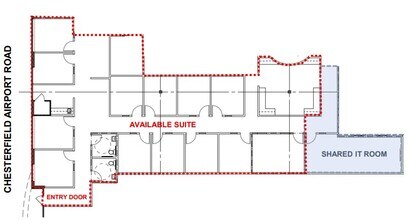 17989-17999 Chesterfield Airport Rd, Chesterfield, MO à louer Plan d’étage– Image 1 sur 1