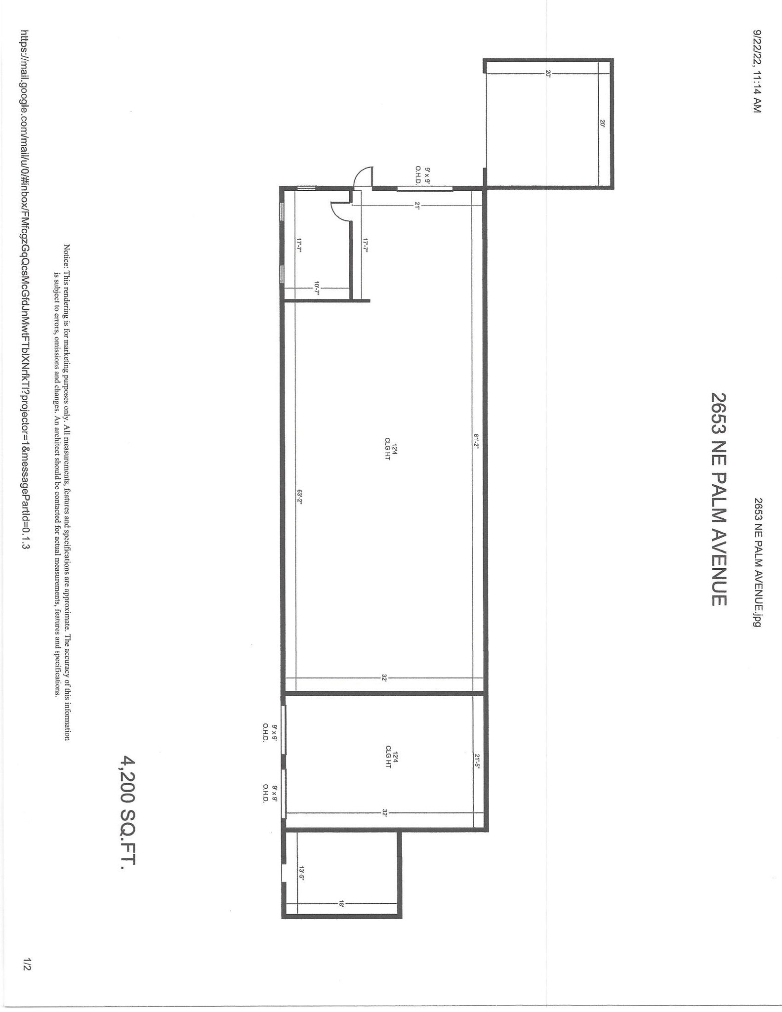 2653 Palm Ave, Jensen Beach, FL à vendre Plan d’étage– Image 1 sur 2