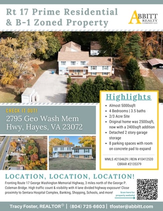 Plus de détails pour 2795 George Washington Memorial Hwy, Hayes, VA - Bureau à vendre
