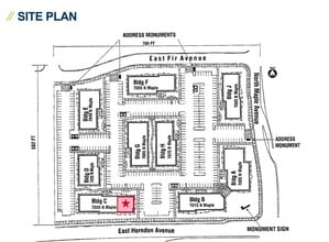 7025 N Maple Ave, Fresno, CA à louer Plan de site– Image 2 sur 2