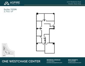 10777 Westheimer Rd, Houston, TX à louer Plan d’étage– Image 1 sur 1