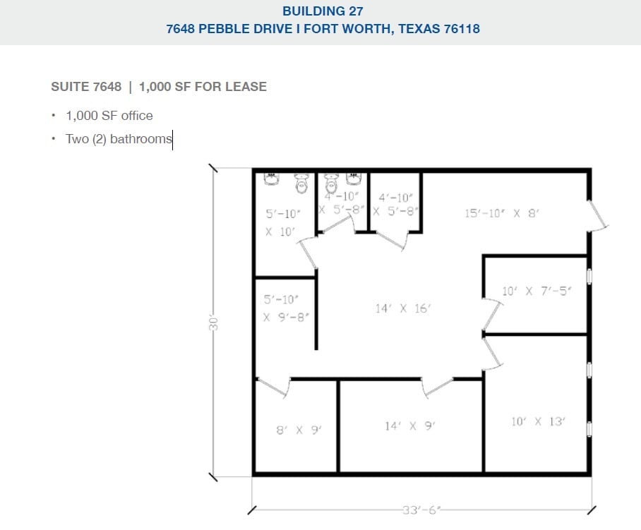 2501-2519 Gravel Dr, Fort Worth, TX à louer Plan d’étage– Image 1 sur 1