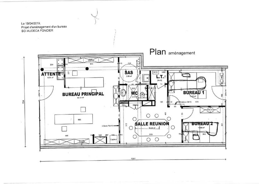 Bureau dans Capbreton à vendre - Plan d’étage – Image 2 sur 4