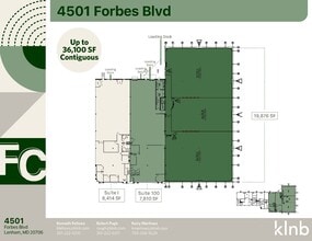 4501 Forbes Blvd, Lanham, MD à louer Plan d’étage– Image 2 sur 2