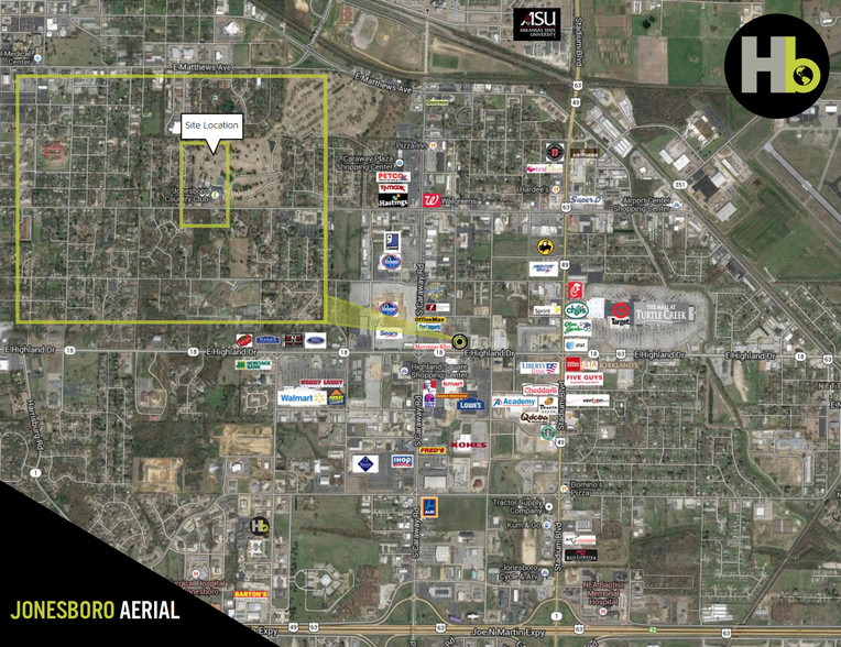 2400 E Highland Dr, Jonesboro, AR à vendre - Aérien – Image 3 sur 11