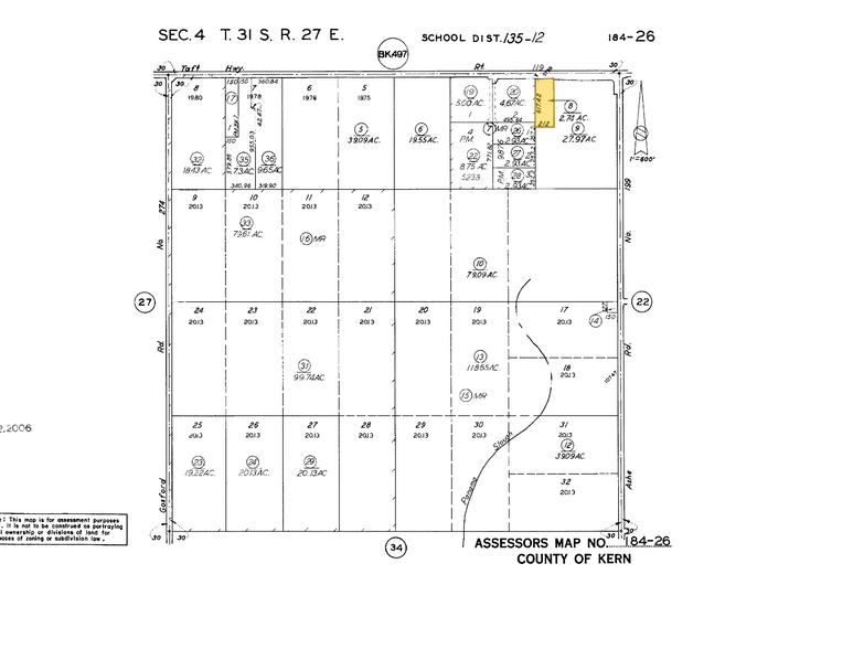6739 Taft Hwy, Bakersfield, CA à louer - Plan cadastral – Image 1 sur 1