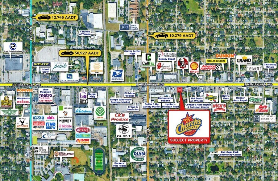 3201 E Hillsborough Ave, Tampa, FL à vendre - Aérien – Image 2 sur 3