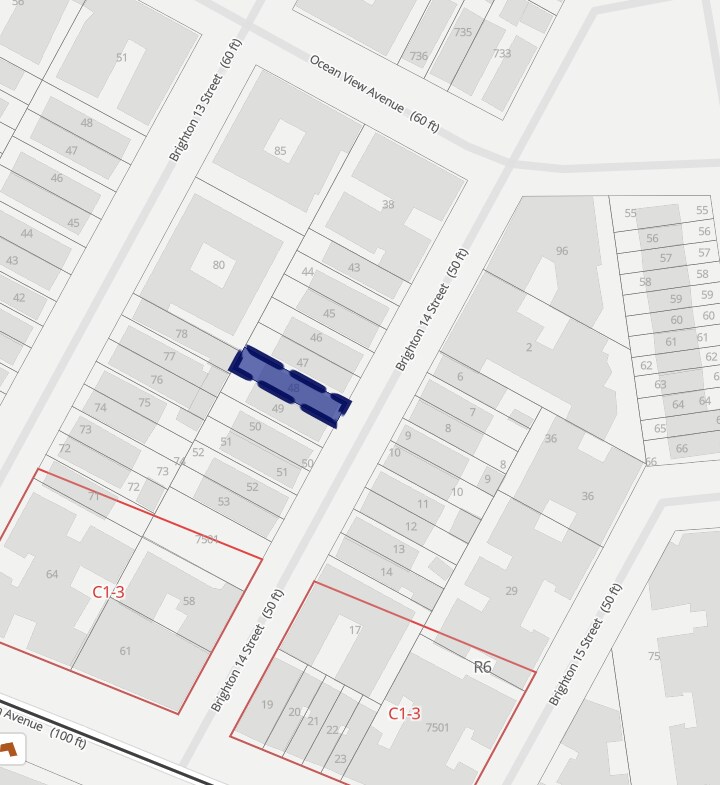 3052 Brighton 14th St, Brooklyn, NY à vendre Plan cadastral– Image 1 sur 2