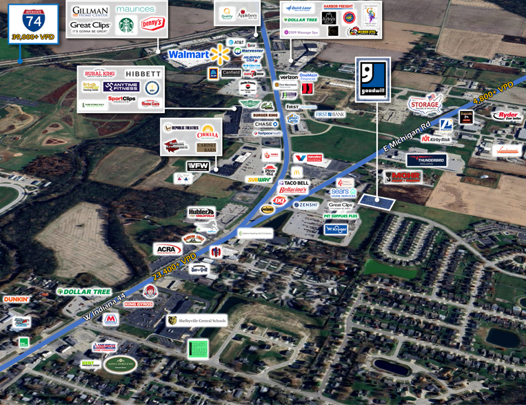 570 Saraina Rd, Shelbyville, IN à vendre - Aérien – Image 2 sur 2