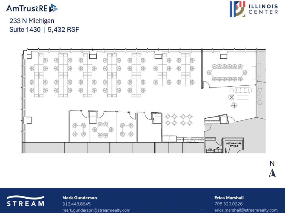 233 N Michigan Ave, Chicago, IL à louer Plan d’étage– Image 1 sur 1