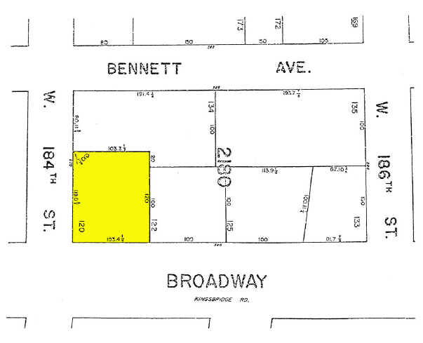 4321-4327 Broadway, New York, NY à louer - Plan cadastral – Image 3 sur 4