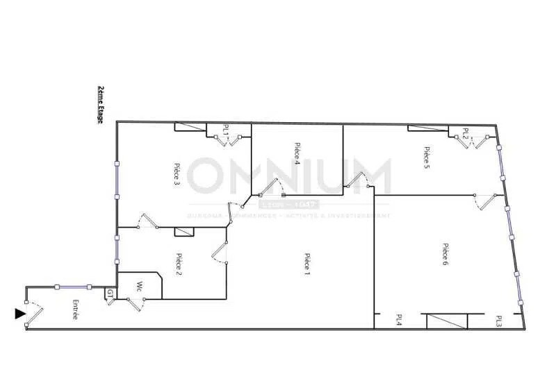 Bureau dans Lyon à louer - Plan d’étage – Image 2 sur 2