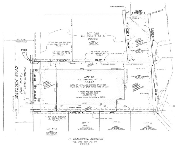 2561 Matlock Rd, Arlington, TX à vendre - Plan cadastral – Image 2 sur 18