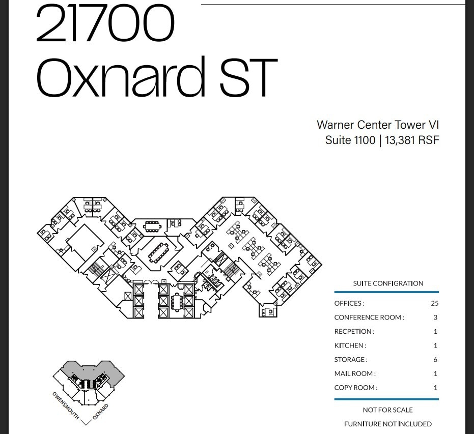 21600 Oxnard St, Woodland Hills, CA à louer Plan d’étage– Image 1 sur 1