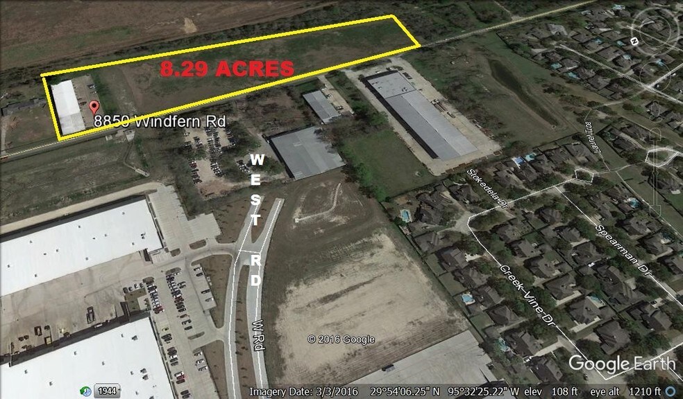 8850 Windfern Rd, Houston, TX à louer - Aérien – Image 2 sur 3