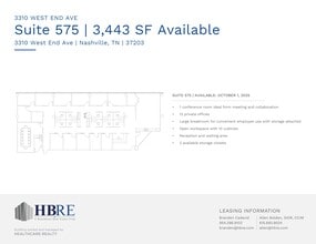 3310 West End Ave, Nashville, TN à louer Plan de site– Image 1 sur 1
