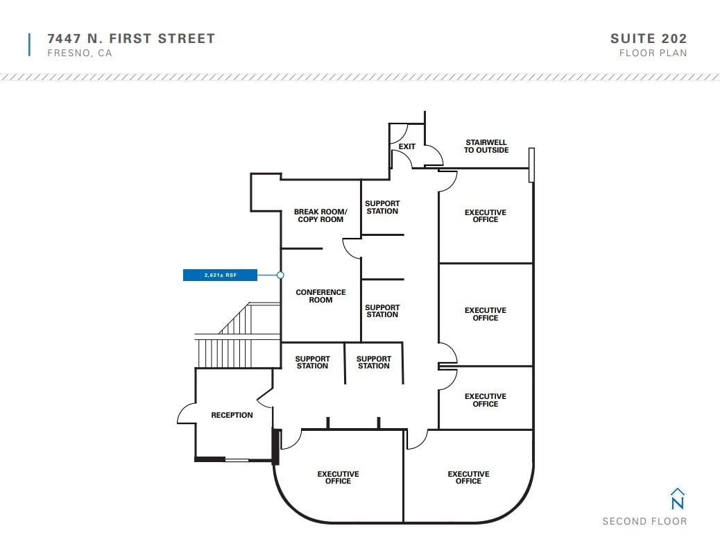 7461 N 1st St, Fresno, CA à louer Plan d’étage– Image 1 sur 1