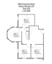 2800 Corporate Dr, Flower Mound, TX à louer Plan d’étage– Image 1 sur 1