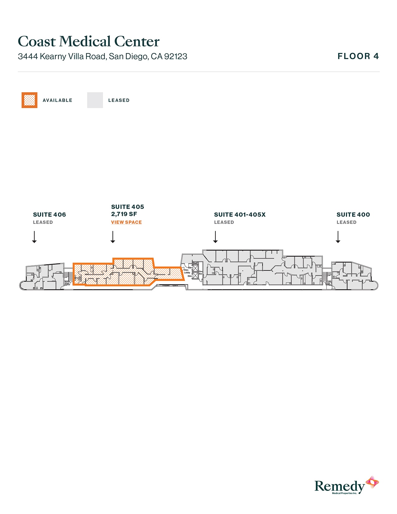 3444 Kearny Villa Rd, San Diego, CA à louer Plan d’étage– Image 1 sur 2