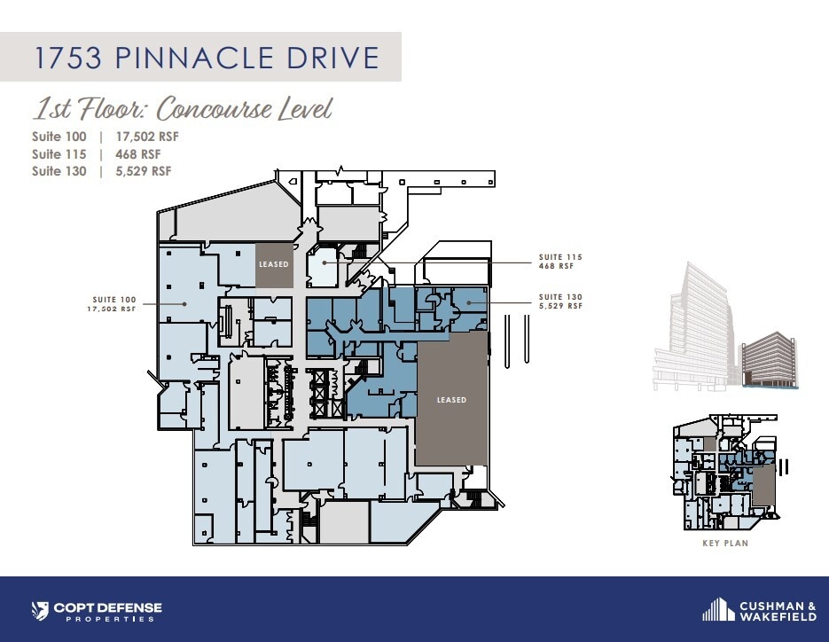 1753 Pinnacle Dr, McLean, VA à louer Plan d’étage– Image 1 sur 1