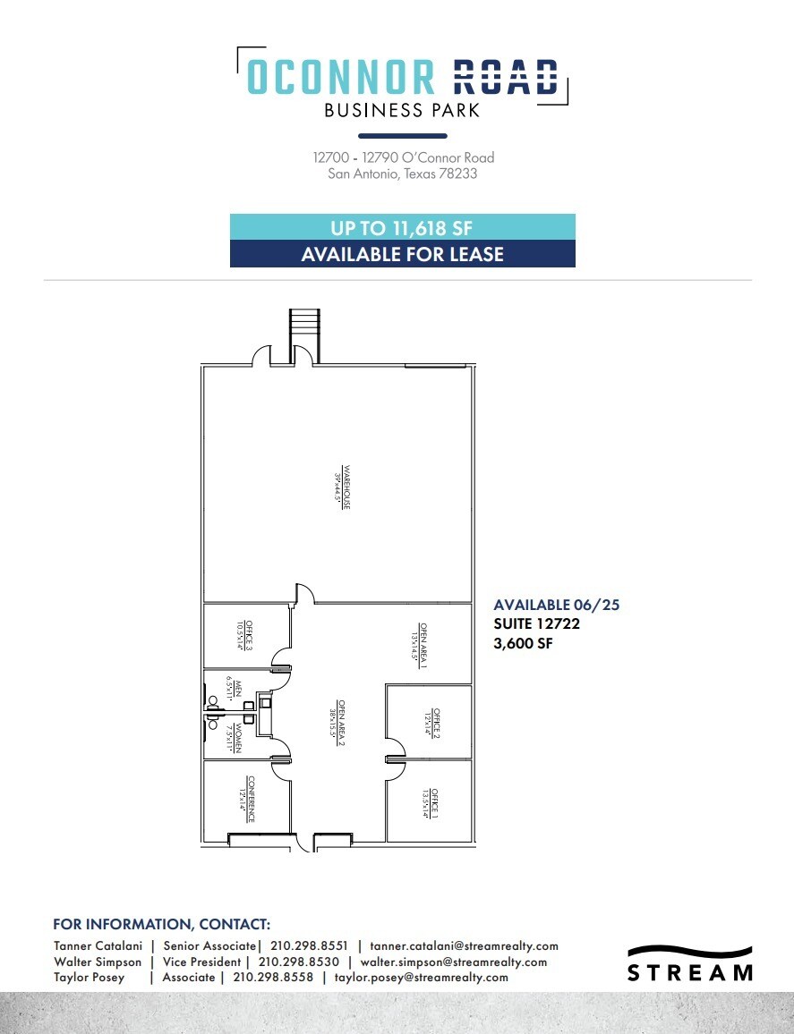 12700-12730 O'Connor Rd, San Antonio, TX à louer Plan d’étage– Image 1 sur 1