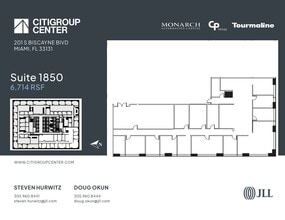 201 S Biscayne Blvd, Miami, FL à louer Plan d’étage– Image 1 sur 11