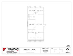 36800 Woodward Ave, Bloomfield Hills, MI à vendre Plan d’étage– Image 1 sur 2