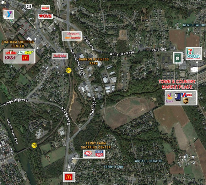35-43 Town and Country Dr, Fredericksburg, VA à louer - Aérien – Image 2 sur 2