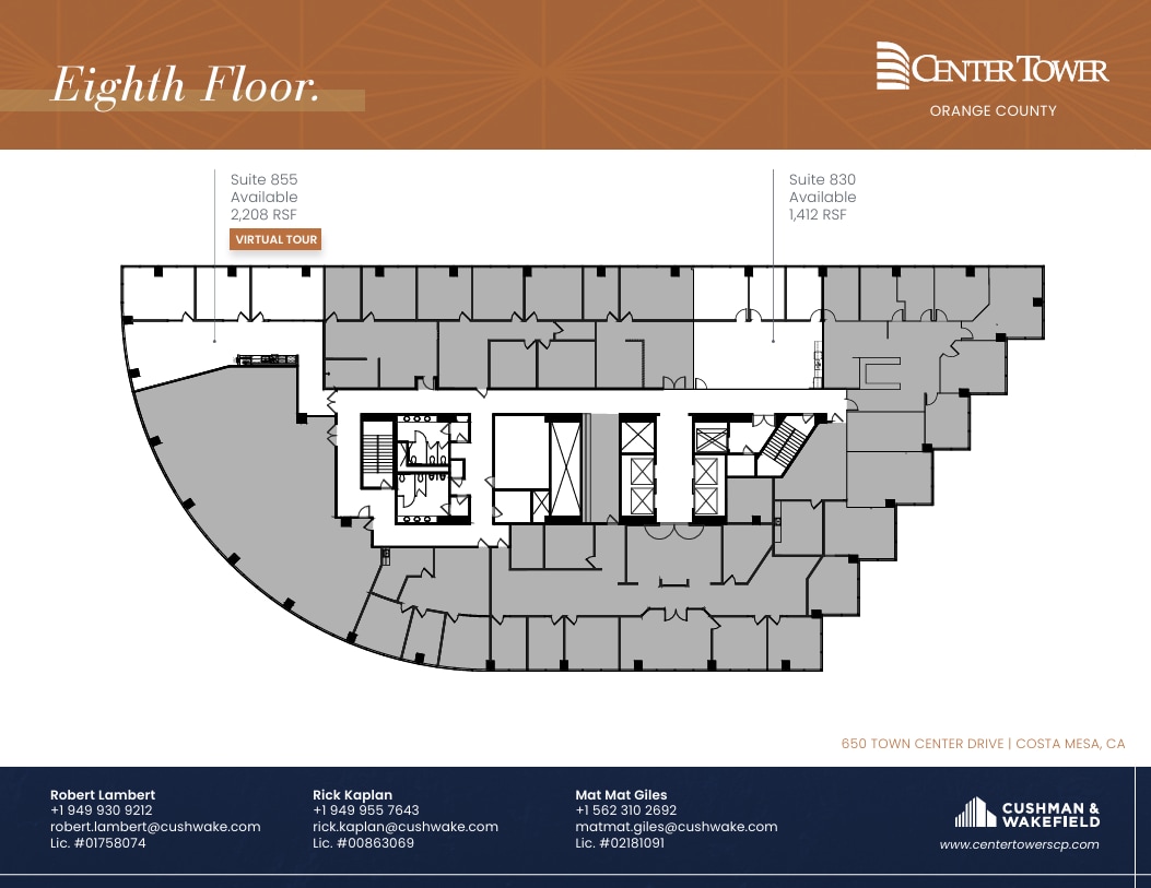 650 Town Center Dr, Costa Mesa, CA à louer Plan d’étage– Image 1 sur 1