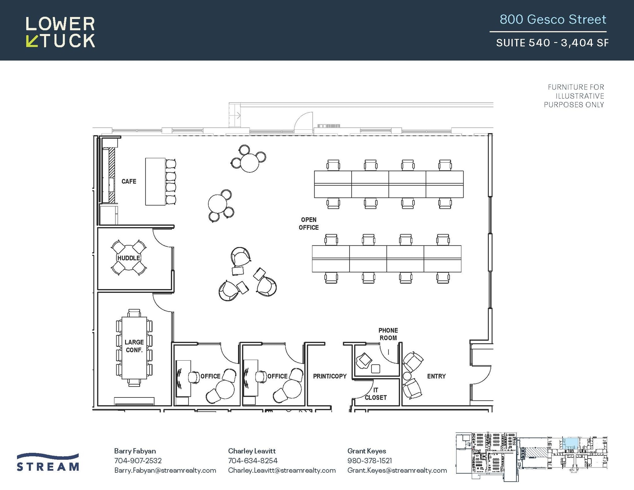 800 Gesco St, Charlotte, NC à louer Plan d’étage– Image 1 sur 1