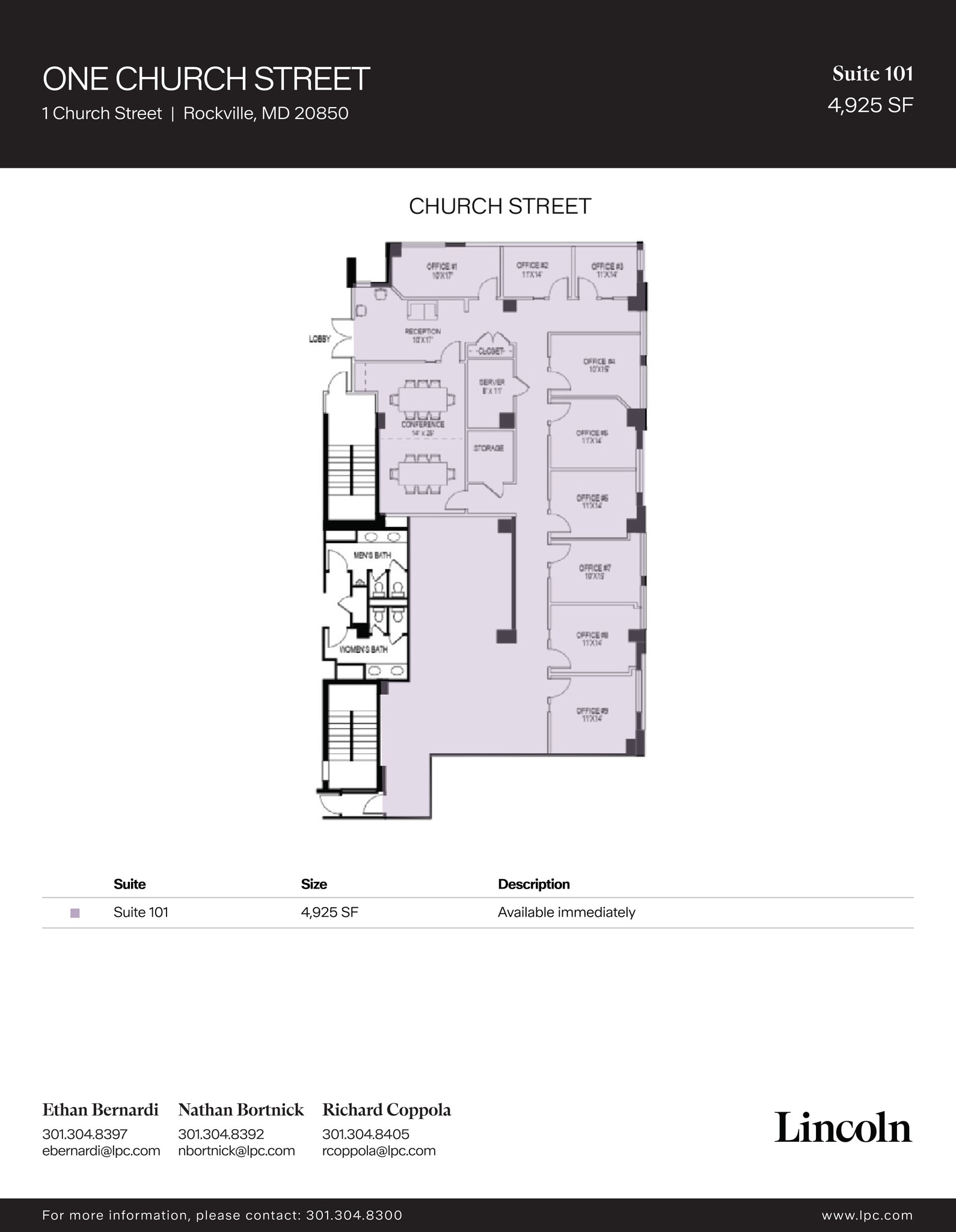 1 Church St, Rockville, MD à louer Plan d’étage– Image 1 sur 1