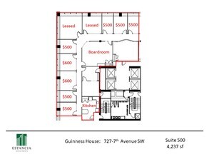 727 7th Ave SW, Calgary, AB à louer Plan d’étage– Image 1 sur 8