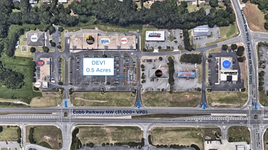N Cobb Pky, Kennesaw, GA - Vue aérienne vue de carte