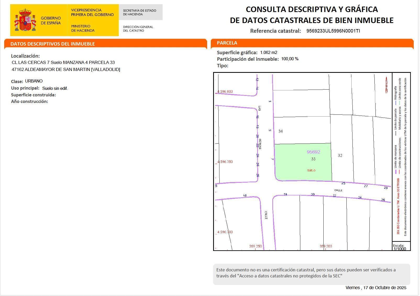 Terrain dans Aldeamayor de San Martín, Valladolid à vendre Photo de l’immeuble– Image 1 sur 28