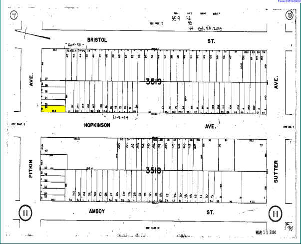1622 Pitkin Ave, Brooklyn, NY à vendre - Plan cadastral – Image 2 sur 2