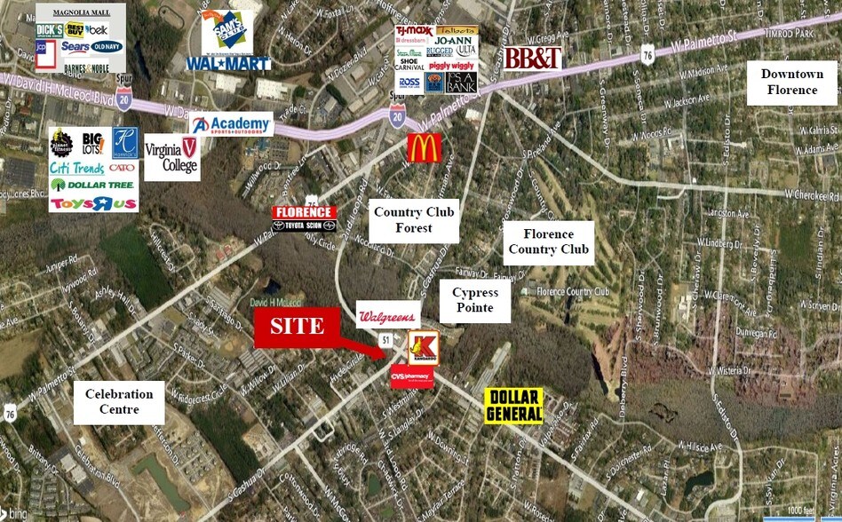 S Cashua Dr & Second Loop Rd, Florence, SC à louer - Aérien – Image 3 sur 4