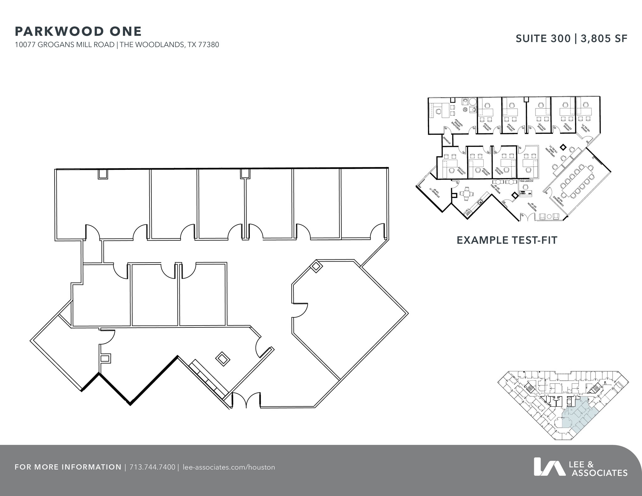 10077 Grogans Mill Rd, The Woodlands, TX à louer Plan d’étage– Image 1 sur 1