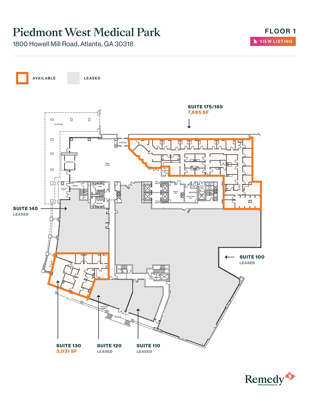 1800 Howell Mill Rd, Atlanta, GA à louer Plan d’étage– Image 1 sur 1