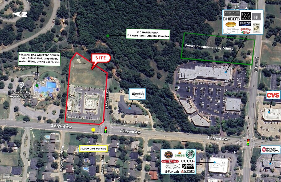 1138 S Bryant Ave, Edmond, OK à vendre - Aérien – Image 2 sur 3