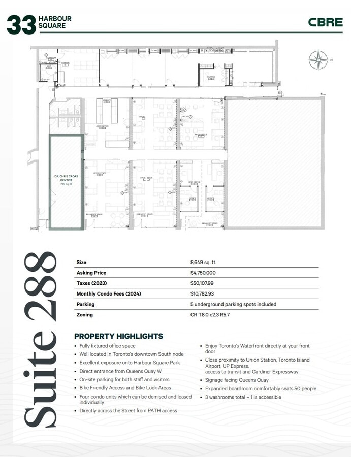 33 Harbour Sq, Toronto, ON M5J 2G2 - Lot 288 -  - Plan d’étage - Image 1 of 9