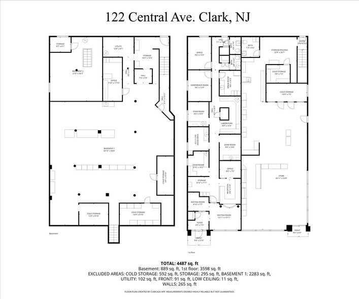 122 Central Ave, Clark, NJ à vendre - Plan d’étage – Image 2 sur 2