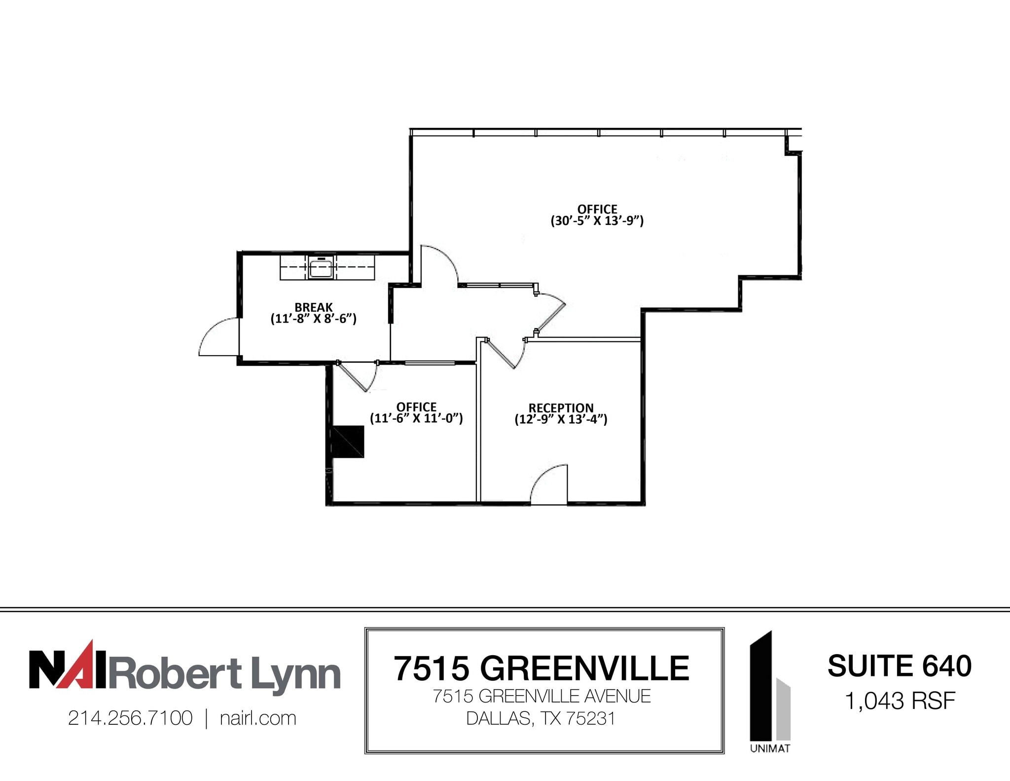 7515 Greenville Ave, Dallas, TX à louer Plan d’étage– Image 1 sur 1
