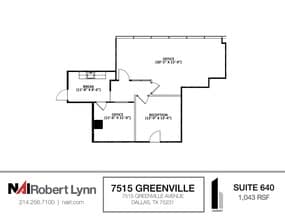 7515 Greenville Ave, Dallas, TX à louer Plan d’étage– Image 1 sur 1