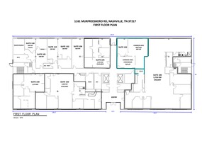 1161 Murfreesboro Rd, Nashville, TN à louer Plan de site– Image 1 sur 10